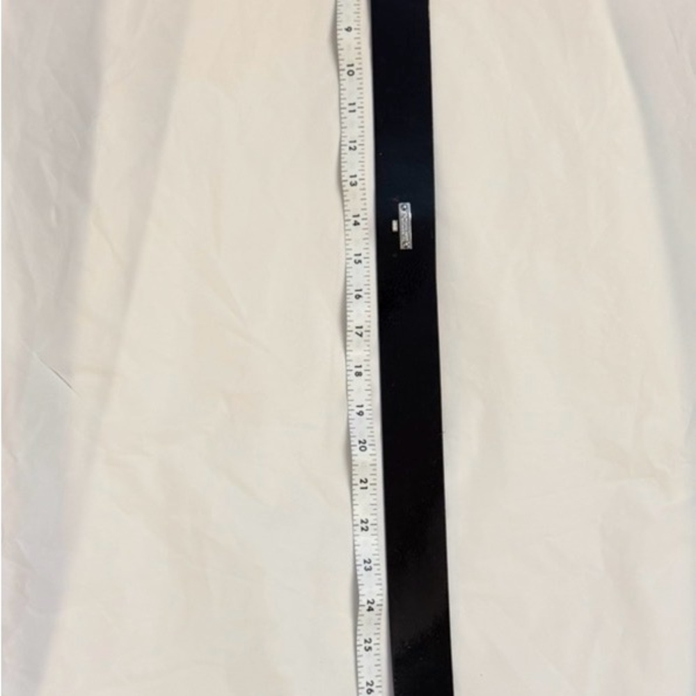 Sportmax Shiny Black Belt with Silver Accent